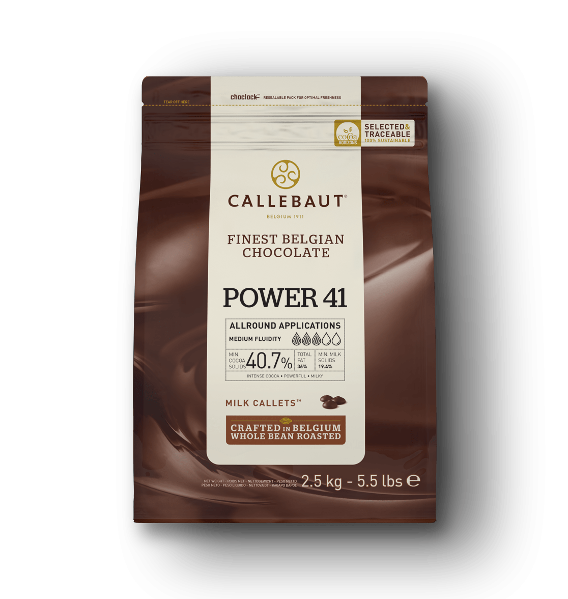 Chocolate Leche Power 41% 2,5kg - Callebaut