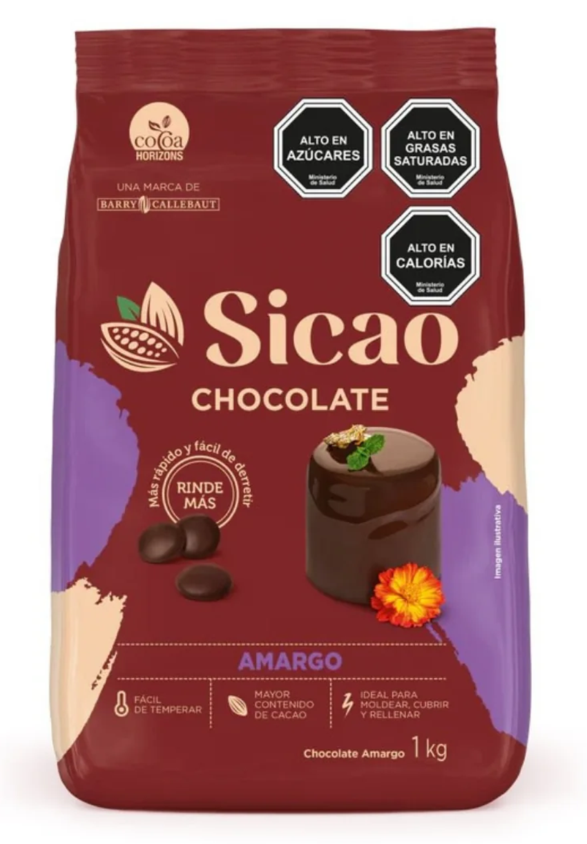 COBERTURA SABOR CHOCOLATE SEMI AMARGO EN GOTAS 1Kg